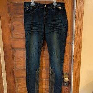 Rocawear Blue Skinny Jeans with Vintage Appeal